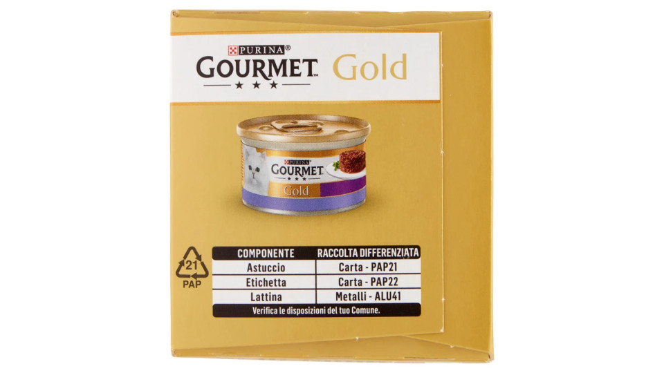 PURINA GOURMET Gold Tortini Gatto con Agnello e Fagiolini, con Tacchino e Spinaci