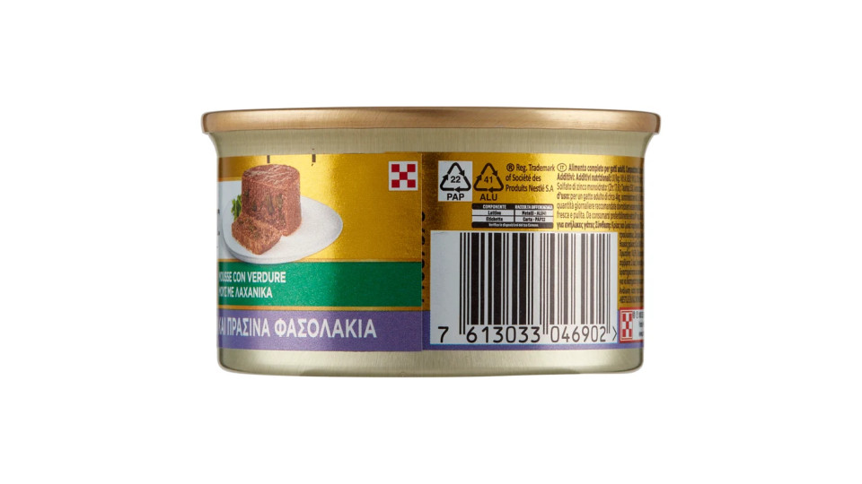 PURINA GOURMET Gold Gatto Mousse con Verdure con Agnello e squisiti Fagiolini lattina