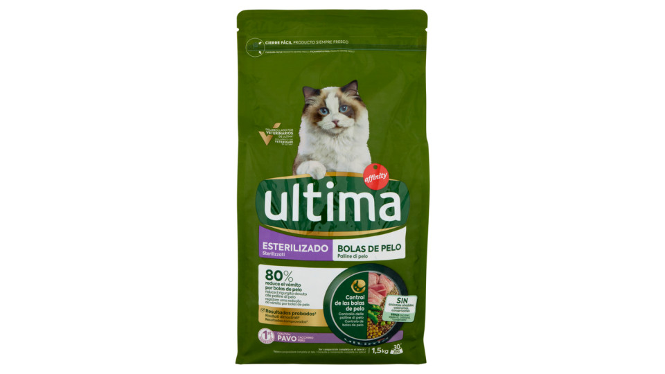 Ultima Cat Sterilizzati Palline di Pelo Tacchino