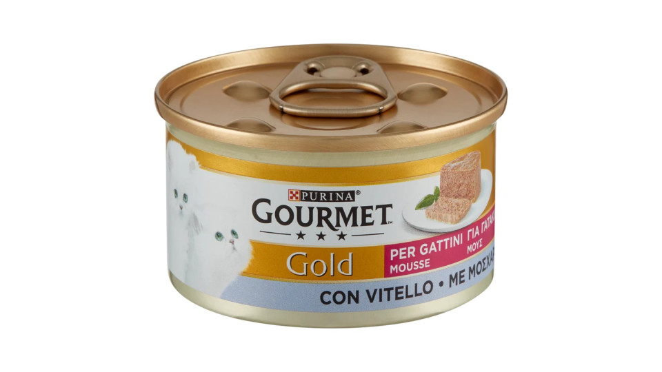 PURINA GOURMET Gold Gatto Mousse per gattini con Vitello lattina
