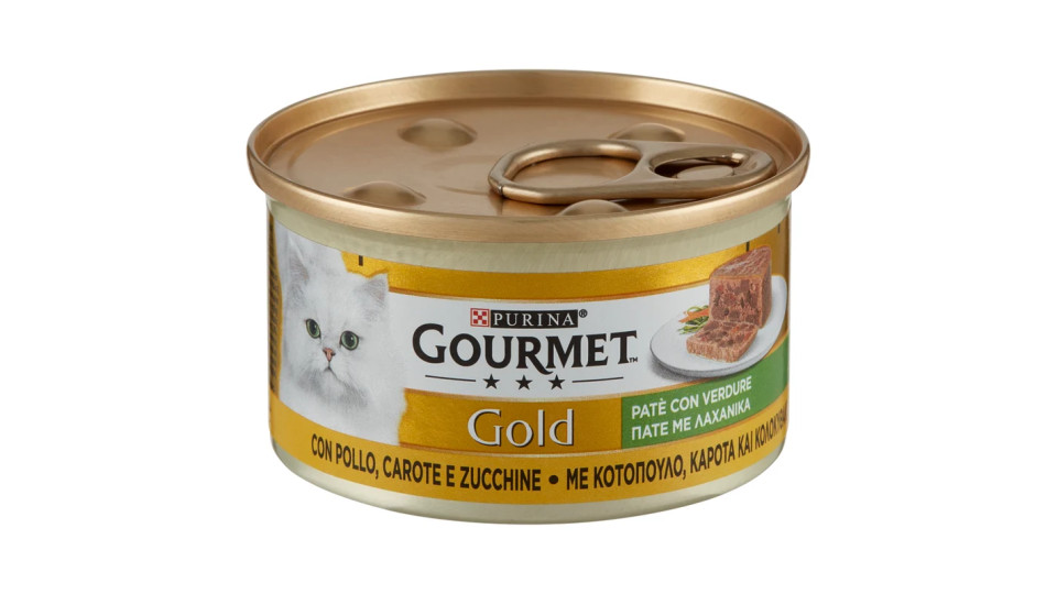 PURINA GOURMET Gold Gatto Patè con Verdure con Pollo, Carote e Zucchine lattina