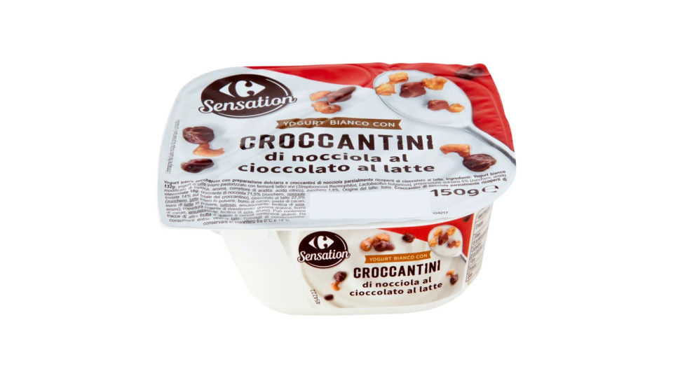 Carrefour Yogurt Bianco con Croccante di Nocciola