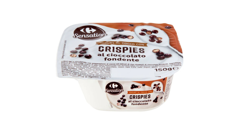 Carrefour Yogurt al Cocco con Crispies al Cioccolato fondente