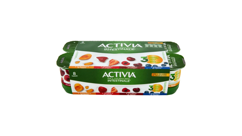 Activia Frutta in Pezzi 2 Fragola - 2 Mirtillo - 2 Ciliegia - 2 Albicocca