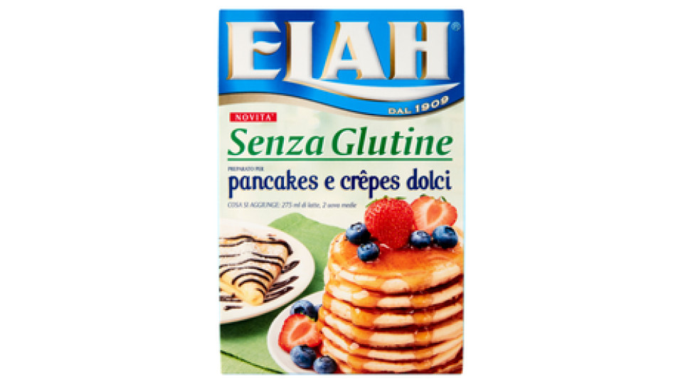 Elah Senza Glutine Preparato per pancakes e crêpes dolci 280 g