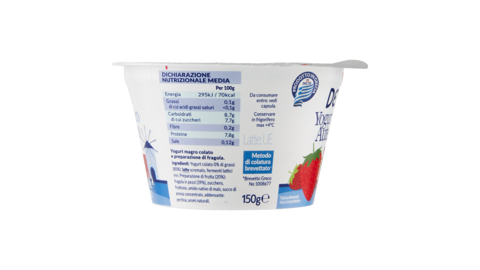 Delta Yogurt greco autentico fragola