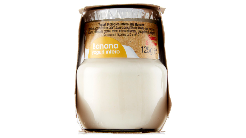 Centrale del Latte di Roma Biologico Yogurt Intero alla Banana da Agricoltura Biologica