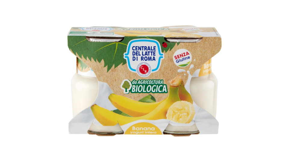 Centrale del Latte di Roma Biologico Yogurt Intero alla Banana da Agricoltura Biologica