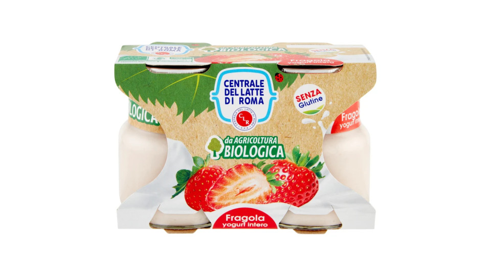 Centrale del Latte di Roma Biologico Yogurt Intero alla Fragola da Agricoltura Biologica