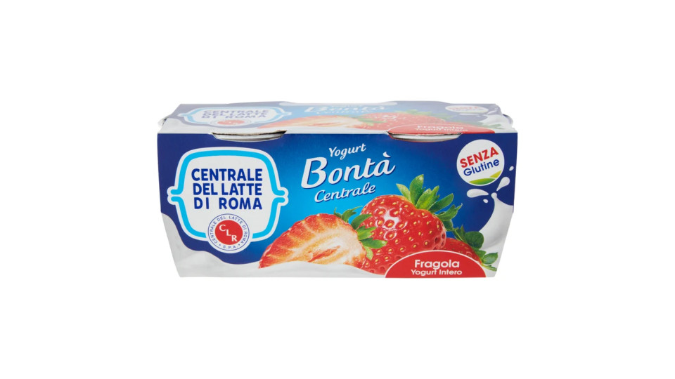 Centrale del latte di Roma Fragola yogurt intero con pezzi di frutta
