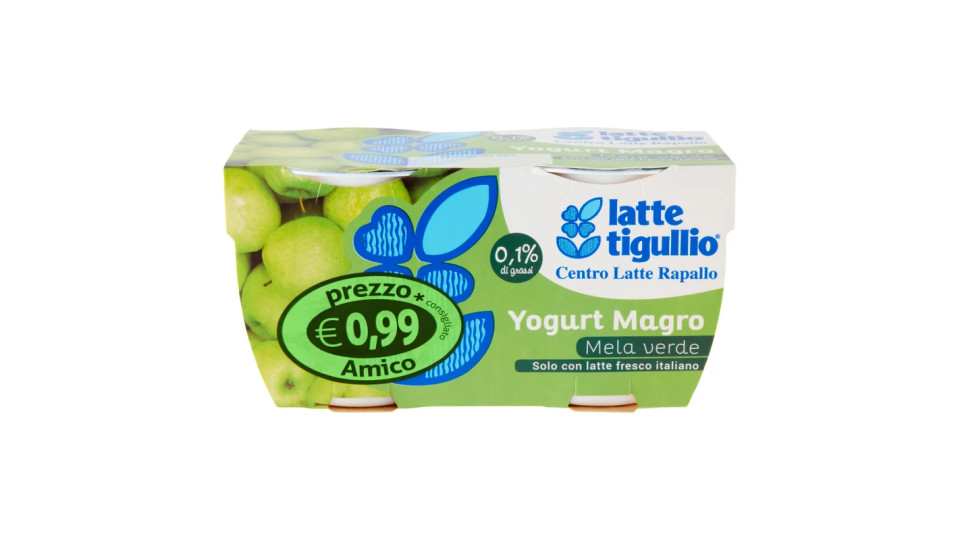 latte tigullio Yogurt Magro Mela verde