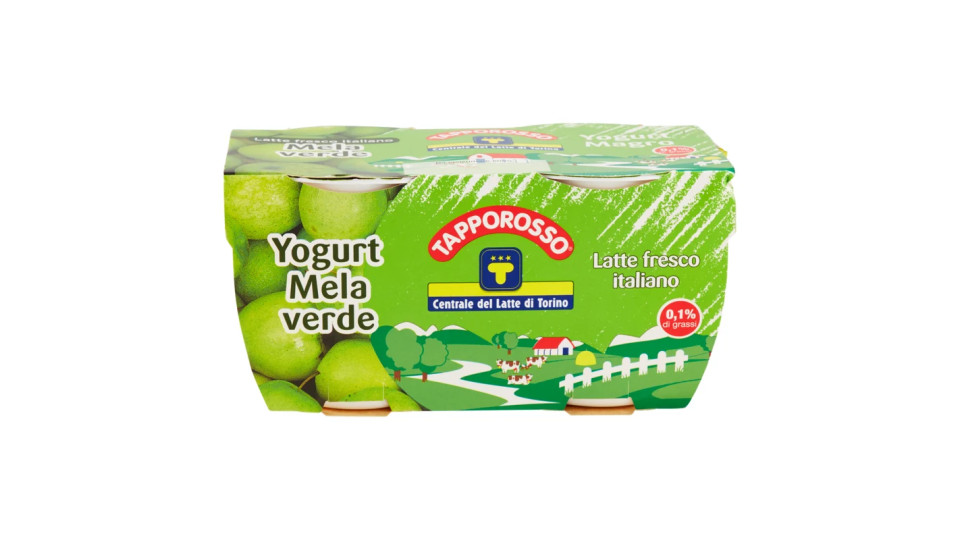 Centrale del Latte di Torino Tapporosso Yogurt Magro Mela verde