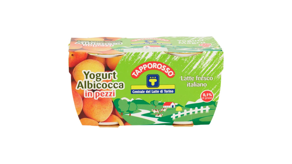 Centrale del Latte di Torino Tapporosso Yogurt Magro Albicocca in pezzi