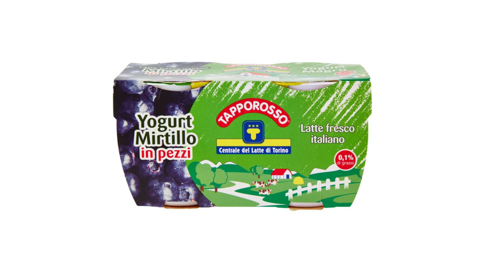 Centrale del Latte di Torino Tapporosso Yogurt Magro Mirtillo in pezzi