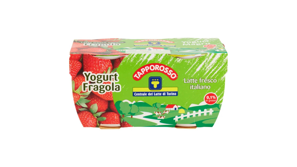 Centrale del Latte di Torino Tapporosso Yogurt Magro Fragola
