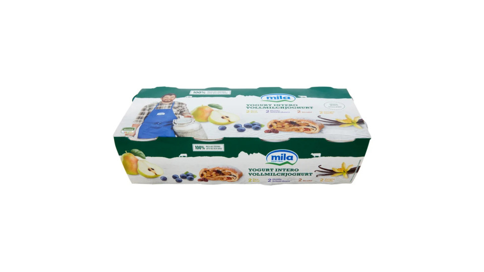 Mila Yogurt intero strudel - vaniglia - mirtillo nero - pera