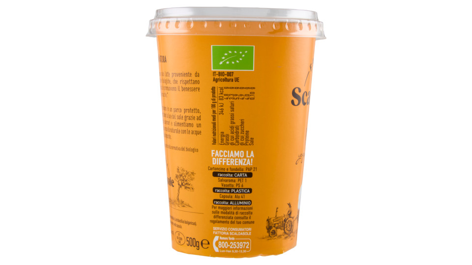 Fattoria Scaldasole Yogurt Naturale Biologico Bianco Intero