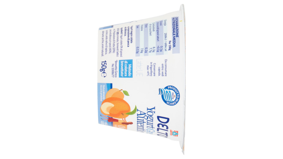Delta Yogurt greco autentico pesca e albicocca
