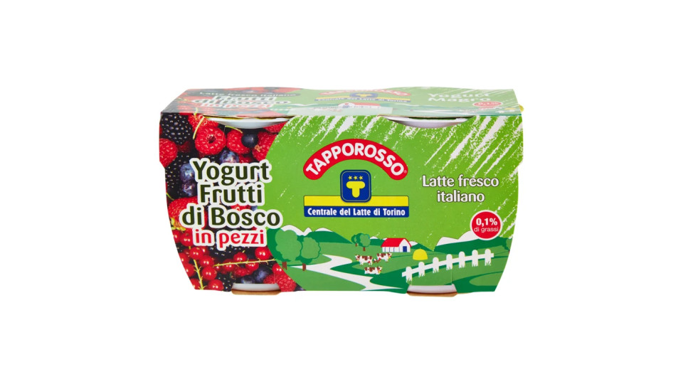 Centrale del Latte di Torino Tapporosso Yogurt Intero Frutti di Bosco