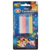 F.lli Rebecchi Valtrebbia Party time mini Candeline assortite con supporto