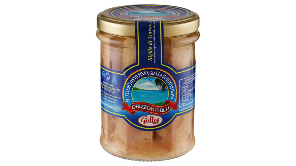 Galfrè Giacomo Orizzonti Blu Filetti di Tonno Pinna Gialla in Olio di Oliva