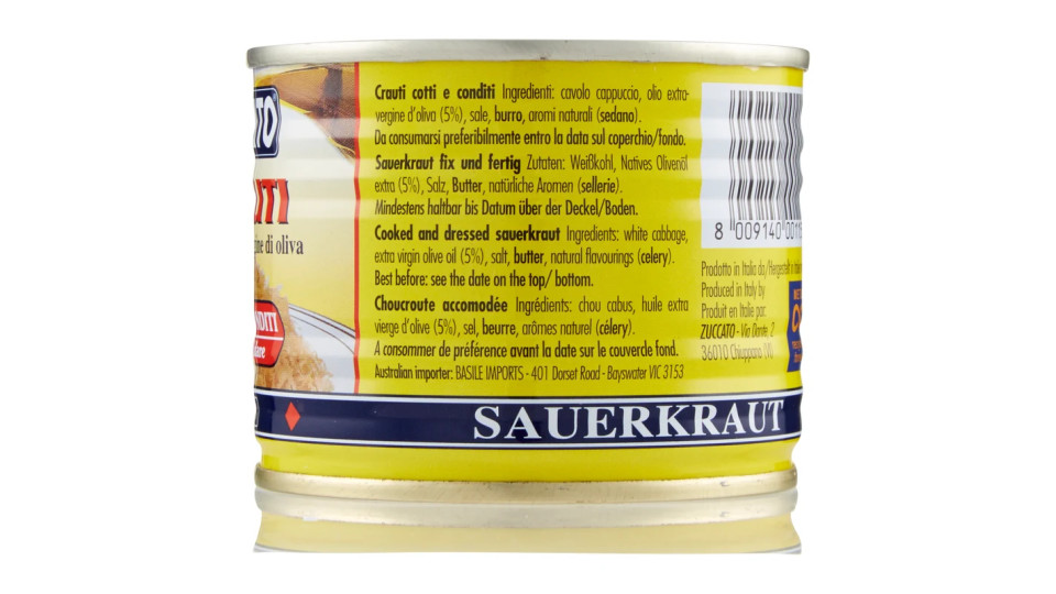 Zuccato Crauti con olio extra-vergine di oliva
