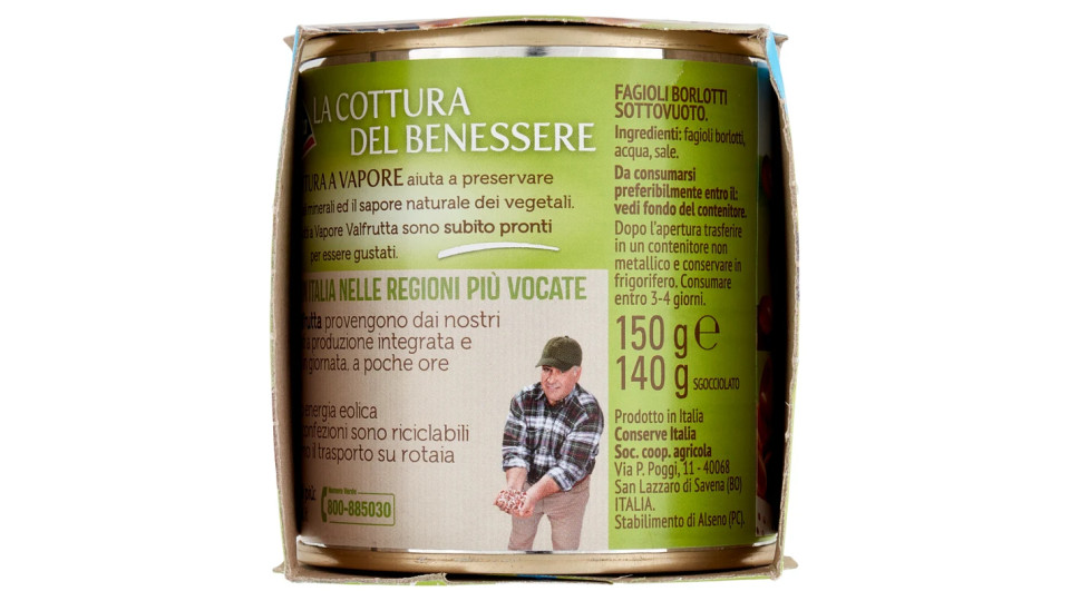 Valfrutta Cotti a Vapore Borlotti Italiani