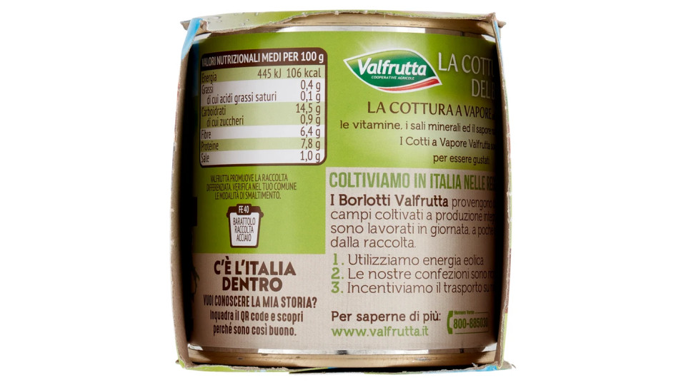 Valfrutta Cotti a Vapore Borlotti Italiani