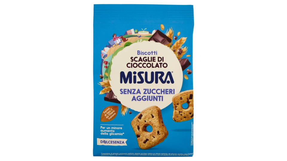 Misura Dolcesenza Biscotti con Scaglie di Cioccolato