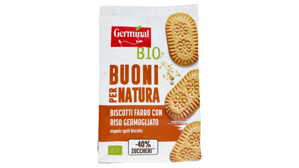 Germinal Bio Biscotti Farro RIso germogliato Senza latte Senza uova