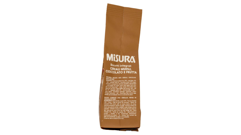 Misura Fibrextra Biscotti muesli cereali, frutta e cioccolato