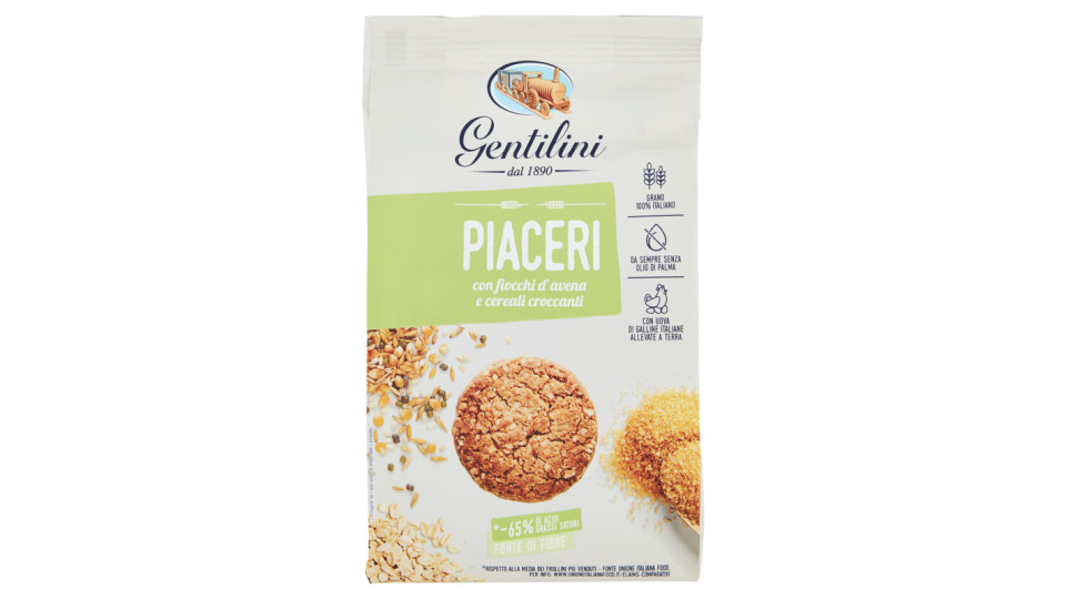 Gentilini Piaceri con fiocchi d'avena e cereali croccanti