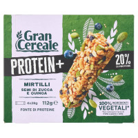 Gran Cereale Barrette Protein+ Mirtilli, Semi di Zucca e Quinoa 4 pezzi 112g