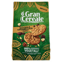 Gran Cereale Biscotti con Nocciola Caramellata e Cioccolato Fondente 100% Ingredienti Vegetali 280g