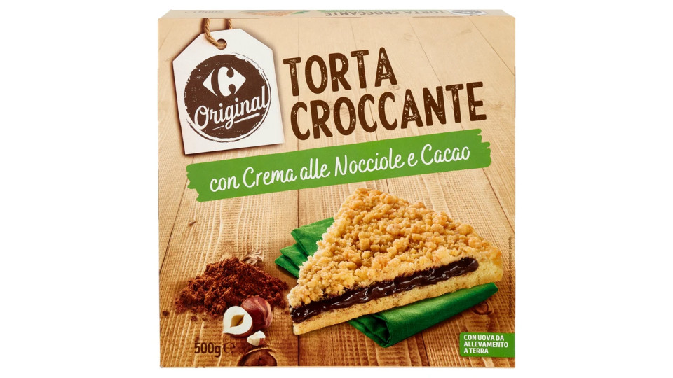 Carrefour Torta croccante con crema alle nocciole e cacao