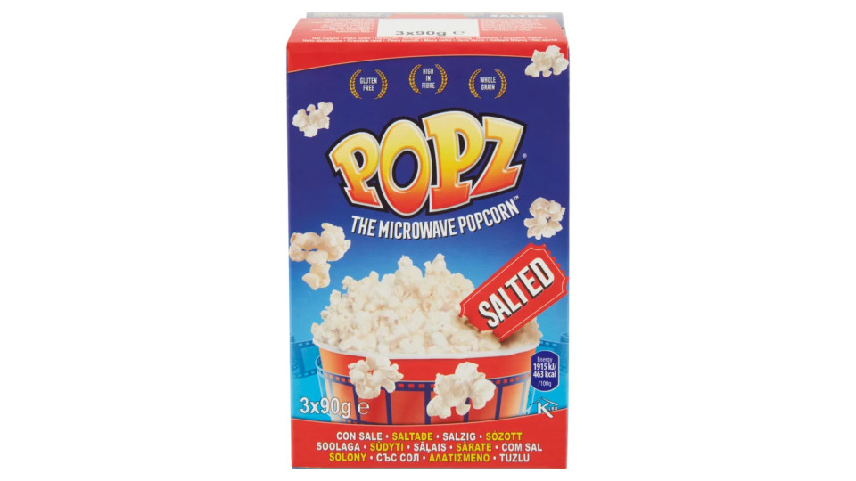 Popz Microwave popcorn salted
