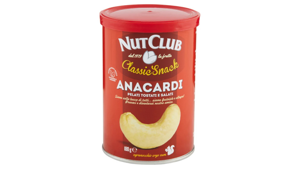 NutClub Classic Snack Pistacchi Tostati e Salati