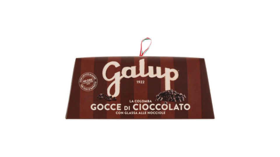 Galup la Colomba Gocce di Cioccolato con Glassa Fatta a Mano alle Nocciole*