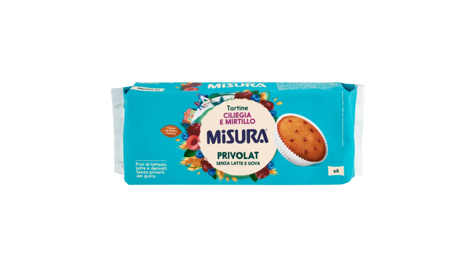 Misura Privolat 6 Tortine con Ciliegia e Mirtillo