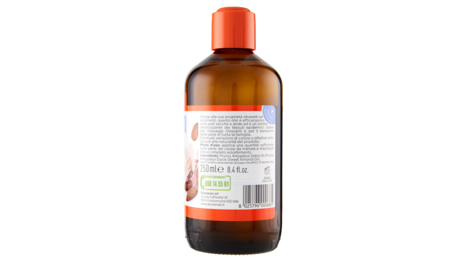 I Provenzali Olio di Mandorle Dolci Puro al 100% Senza Profumo