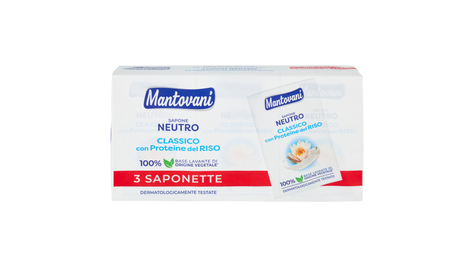 Mantovani Sapone Neutro Classico con Latte di Riso