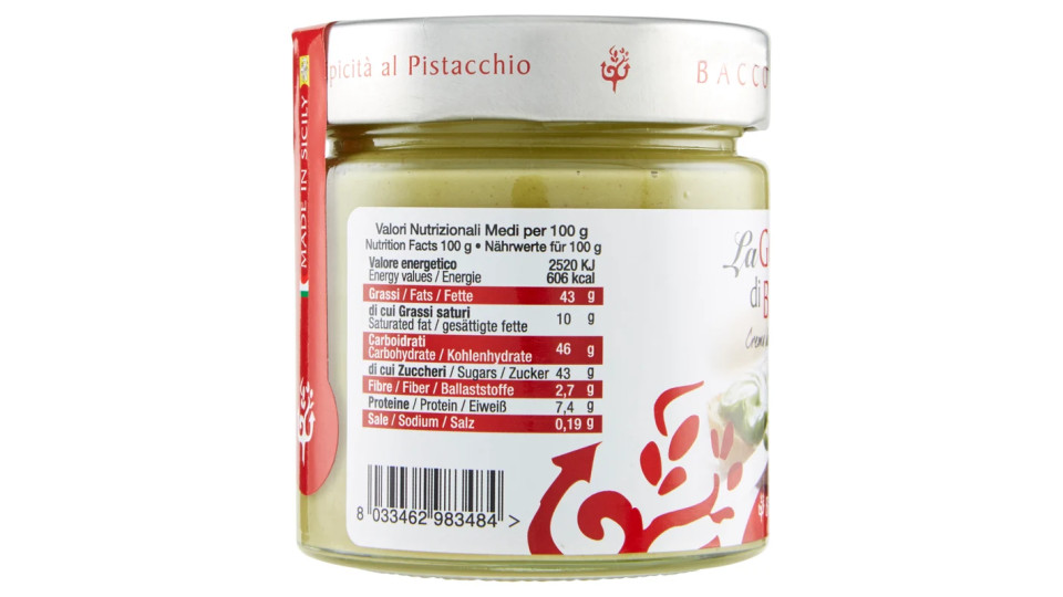 Bacco la Golosa di Bacco Crema dolce di Pistacchio