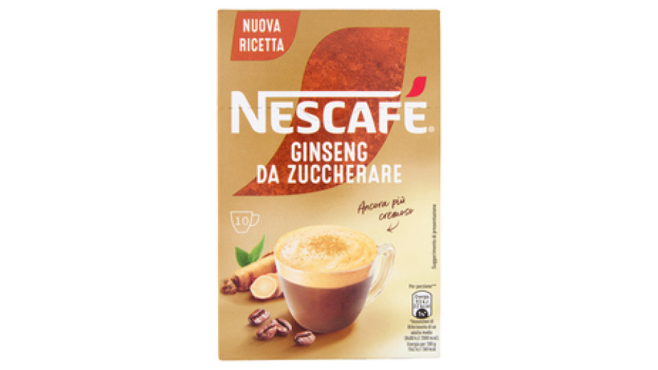 NESCAFÉ GOLD GINSENG DA ZUCCHERARE preparato solubile per caffè al ginseng astuccio 10 bustine