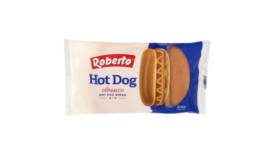 Roberto Hot Dog con semi di sesamo 4 Panini