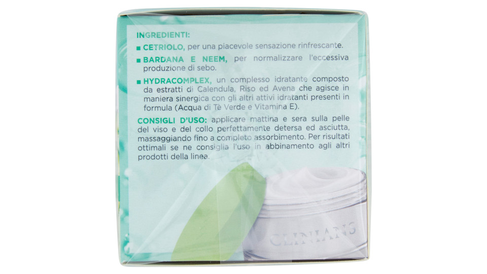 Clinians Hydra Plus Crema-Gel Idratante Opacizzante Pelli Miste o Grasse