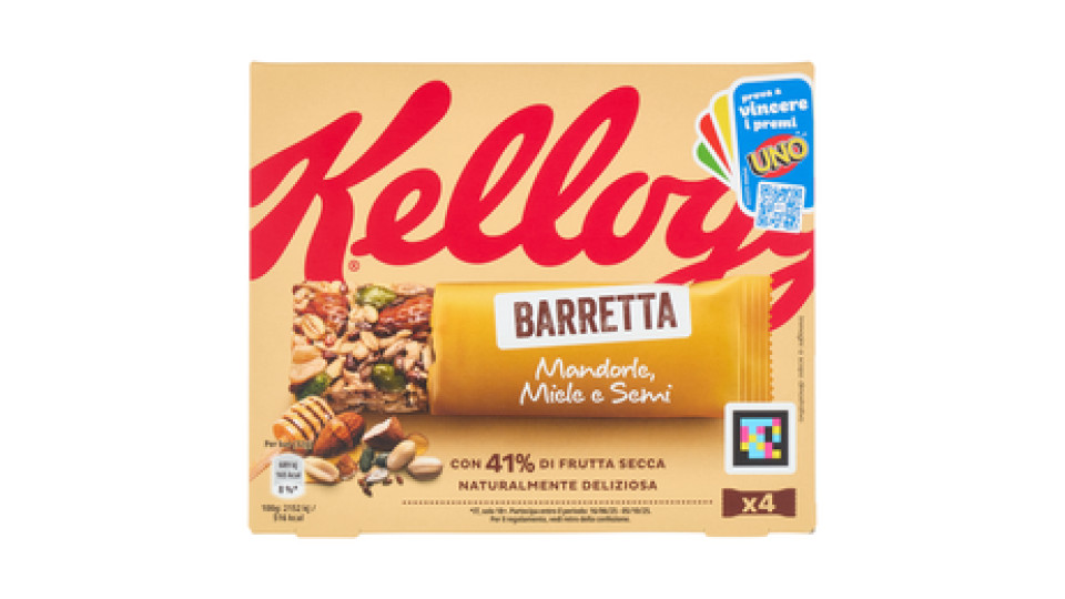 Kellogg's Barretta Mandorle, Miele e Semi
