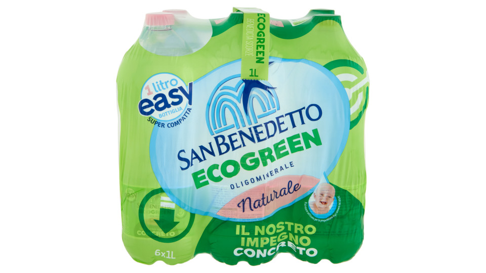 Acqua Minerale San Benedetto Benedicta Ecogreen naturale 6 x