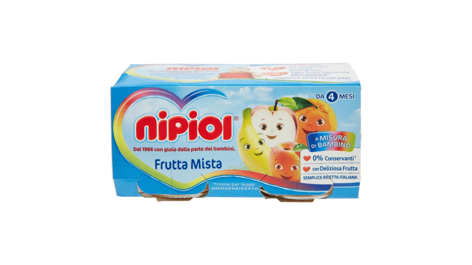 Nipiol - Omogeneizzato, Frutta Mista, da 4 mesi