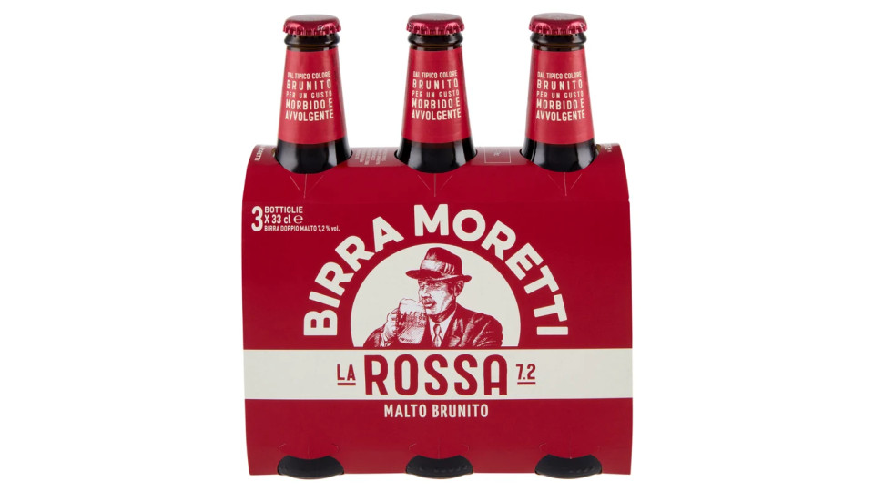 Moretti Birra La Rossa Ml.330 (Pacco Da 3)