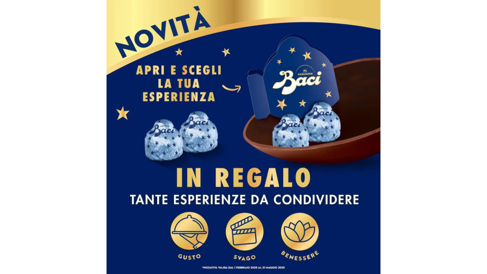 BACI PERUGINA Uovo di cioccolato al latte con sorpresa e 4 Baci latte